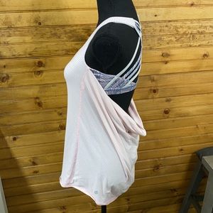 LuluLemon Pink Stripped Athletic tank top